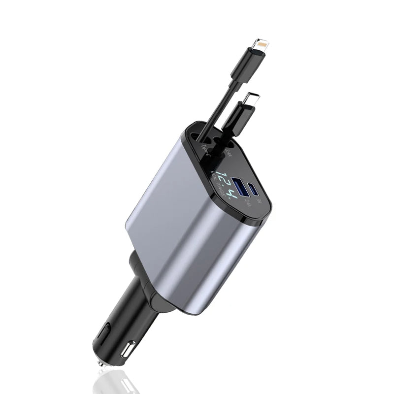 Chargeur de voiture rétractable