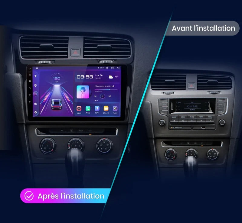 Carplay Golf 7 avant/après