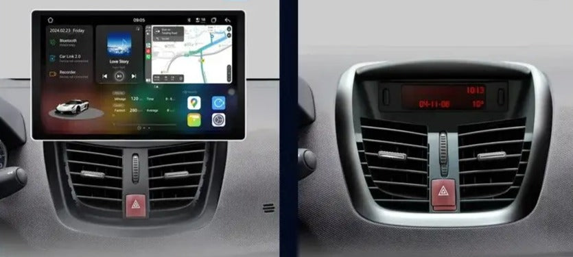 Carplay peugeot 207 avant/après