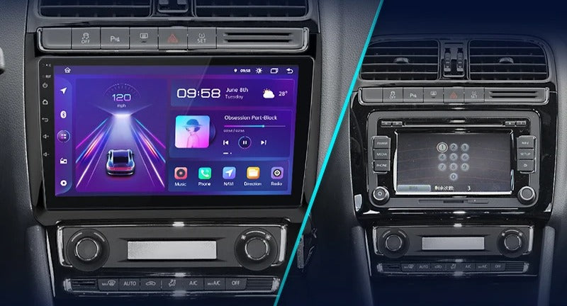 Carplay Polo 5 avant/après