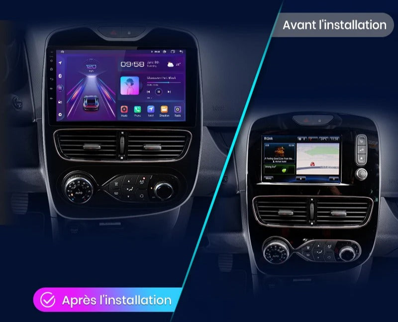 Carplay Clio 4 avant/après